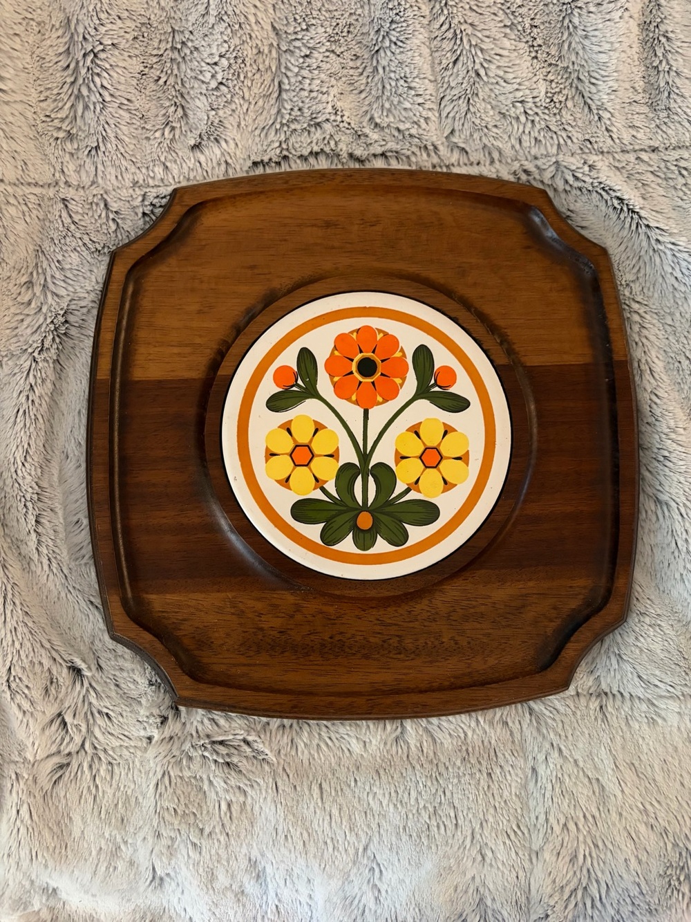 vintage 1970’s Gail Craft cheese serving tray